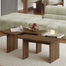 İnarch Dizayn Inarch Dizayn Iris Modüler Orta Sehpa – Modern Tasarım, Çok Amaçlı Kullanım Sehpa, Antik Ceviz