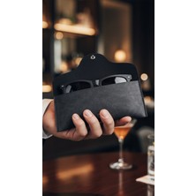 Morika Hotel & Home Textile Darbeye Dayanıklı Kalın Yıkanabilir Suni Deri Gözlük Kılıfı - Antrasit