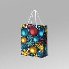 Karton Çanta Körüklü Mutlu Yıllar (14X20X8 Cm) - 10 Adet