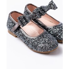 Kız Çocuk Cam Kırık Fiyonk Kaydırmaz Taban Babet