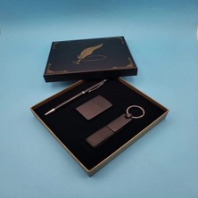 Marsilyan Siyah Anahtarlık Çakmak ve Tükenmez Kalem