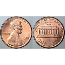 Banknoting Amerika 1 Cent 1989 Lincoln Memorial Cent. 19 mm Çil(-)