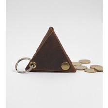 Lethos Leather Hakiki Deri Üçgen Bozuk Para Kesesi