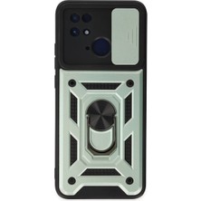 Magicool Xiaomi Redmi 10C Kılıf Pars Lens Yüzüklü Silikon - Yeşil