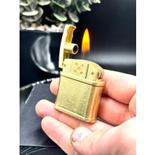Nikaş Eskitme Gold Renk Koleksiyonluk, Hediyelik Benzinli Çakmak - Lüks Hediyelik