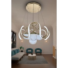 G-Light Arya Xl Kristal Cam 4 Top Modern Sarkıt LED Avize