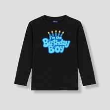 Mixxi Fashion Happy Birthday Boy Doğum Günü Baskılı Uzun Kollu Erkek  Çocuk Tişört (4-13 Yaş)