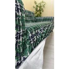 Baskı Desenli Elastik Esnek Kadife Koruyucu Giydirme Koltuk Örtüsü - Bk-21 - 3+2+2 (3 Parça Set)