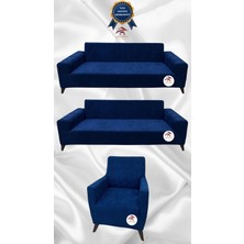 Baby Face Lastikli Koruyucu Giydirme Koltuk Örtüsü - Petrol - 3+3+1 (3 Parça Set)