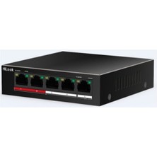 SHC4200 Hilook NS-0105P-35(B), 4 Port, Megabit, Poe 35W, 1 Port Megabit Uplink, Long Range 250METRE, Yöneti