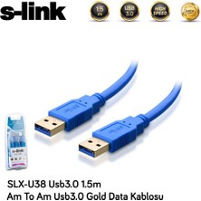 SHC4200 S-Link SLX-U38 USB 3.0 (1.5 Metre) USB To USB Gold Kablo