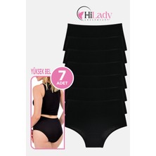 Hilady Kadın Külot, Kadın Yüksek Bel Külot, Pamuklu Yumuşak Kumaş, 7'li Paket