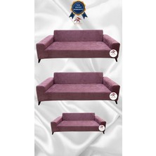 Baby Face Lastikli Koruyucu Giydirme Koltuk Örtüsü - Gülkurusu - 3+3+2 (3 Parça Set)