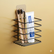 Octopus Bazaar Yapışkanlı  Metal Diş Fırçalık Banyolar Için Özel