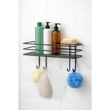 Octopus Bazaar Yapışkanlı 4 Askılı Banyo Rafı Duş Şampuanlık Duvar Düzenleyici Mutfak Tezgah Duvar Organizer