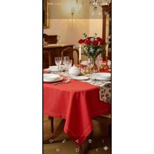 Yarımada Kadın Kooperatifi Su Itici ve Leke Tutmaz Ozellikli Duck Ketenden Yapilmistir. 1,70× 2 40 Mt. Ebadindadir.ozel Dikim, Kenarlari Piko Nakisli Masa Örtüsü