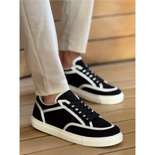 SHC4200 CH2505 Keten Erkek Ayakkabı Si̇yah Beyaz