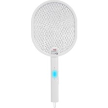 SHC4200 Asonic AS-A26, Beyaz, 3000V, Raket Tipi, Uv Mor Işıklı, 1200MAH, Bataryalı, Şarj Edilebilir, Katlan