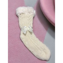 Bemp 36-41 Numara Kadın Kaydırmaz Taban Polar Triko Ev Çorabı