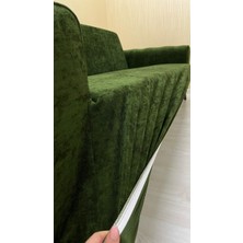 Baby Face Lastikli Koruyucu Giydirme Koltuk Örtüsü - Haki Yeşili - Tekli (1 Parça)