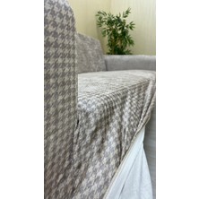 Baskı Desenli Elastik Esnek Kadife Koruyucu Giydirme Koltuk Örtüsü - Bk-01 - 1+1 (2 Parça Set)