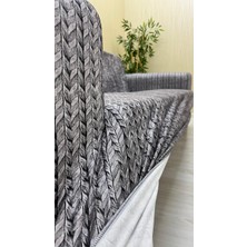 Baskı Desenli Elastik Esnek Kadife Koruyucu Giydirme Koltuk Örtüsü - Bk-12 - 3+2+1 (3 Parça Set)