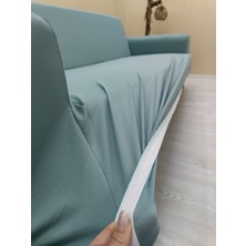 Mikro Lastikli Kaymaz Elastik Koruyucu Giydirme Koltuk Örtüsü - Mint - 3+2+1 (3 Parça Set)