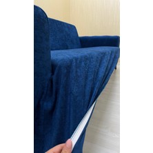 Baby Face Lastikli Koruyucu Kolsuz Koltuk Örtüsü - Petrol - 3+2+1+1 (4 Parça Set)