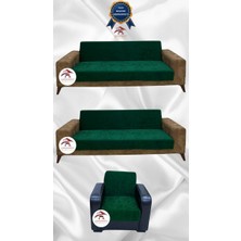 Baby Face Lastikli Koruyucu Kolsuz Koltuk Örtüsü - Zümrüt Yeşili - 3+3+1 (3 Parça Set)