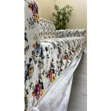 Baskı Desenli Elastik Esnek Kadife Koruyucu Kolsuz Koltuk Örtüsü - Bk-11 - 3+3+2 (3 Parça Set)