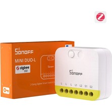 Sonoff MINI-ZB2GS-L Duo Nötrsüz Zigbee 2 Kanallı Akıllı Röle