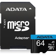 SHC4200 Adata 64GB Premier Microsdxc Uhs-I CLASS10 V10 AUSDX64GUICL10A1-RA1