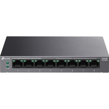 SHC4200 Tp-Link LS108GP, Green Tech, 8 Port Gigabit, Poe 62W, Yönetilemez, Metal Kasalı Switch