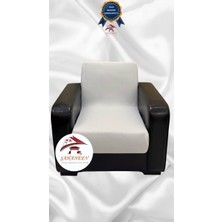 Mikro Lastikli Kaymaz Elastik Koruyucu Kolsuz Koltuk Örtüsü - Krem - Tekli (1 Parça)