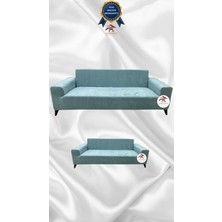 Baby Face Lastikli Koruyucu Giydirme Koltuk Örtüsü - Mint - 3+2 (2 Parça Set)