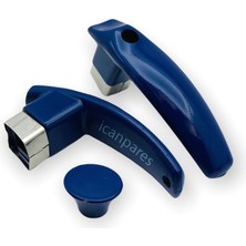 Akat Çaydanlık Ile Uyumlu Kulp Demlik Kulp Seti Kulp ve Kapak Tutacak Seti Lacivert