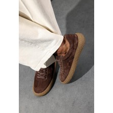 5in1Canpolat Kahverengi Süet Sneaker 25412
