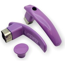 Akat Çaydanlık Ile Uyumlu Kulp Demlik Kulp Seti Kulp ve Kapak Tutacak Seti Lila