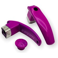 Akat Çaydanlık Ile Uyumlu Kulp Demlik Kulp Seti Kulp ve Kapak Tutacak Seti Fuşya