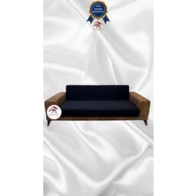 Mikro Lastikli Kaymaz Elastik Koruyucu Kolsuz Koltuk Örtüsü - Siyah - 3'lü Set (1 Parça)