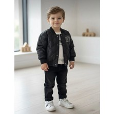 Mutlu Bebe Bulvar 93 Panç Işleme Detaylı 3 Lü Bayramlık Erkek Çocuk Takım - Siyah