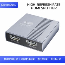 Getbluetech HDMI 1×2 Splitter Edıd Yönetimli – 1080P / 2k 144Hz Destekli, Çift Monitör Görüntü Çoğaltıcı