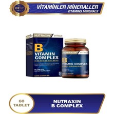 Nutraxin B Complex Vitamin 60 Kapsül B1, B2, B3, B5, B6, B12 Vitaminleri Içeren Takviye Edici Gıda