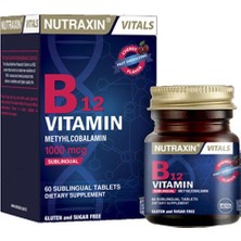 Nutraxin B12 Vitamin 60 Dilaltı Tablet Takviye Edici Gıda