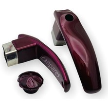 Akat Çaydanlık Ile Uyumlu Kulp Demlik Kulp Seti Kulp ve Kapak Tutacak Seti Mor Koyu