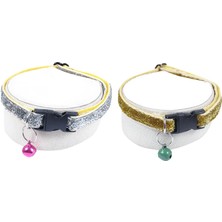 Vento Store X-Perk Zilli Kedi Köpek Tasması Boyun Tasma Ayarlı 2'li Set