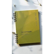 Spiralli 80 Yaprak Çizgili A5 Defter, Not Defteri, Okul Defteri, 4 Farklı Renk Seçeneği (03 Olive gr