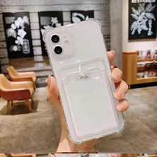 Vento Store iPhone 11 ile Uyumlu Şeffaf Yapıya Sahip Arka Ksımında Kartlık Bölmeli Kolay Kullanım Sağlayan Telef