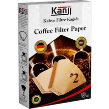 Kahve Filtre Kağıdı 80'li Ebat : 1x2 No : 2 | Coffee Filter Paper | Kahverengi. Ağartılmamış. Doğal
