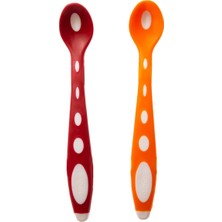 Babyjem Yumuşak Uçlu Mama Kaşığı Turuncu/kırmızı 2 Adet